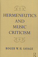 Hermeneutics and Music Criticism 