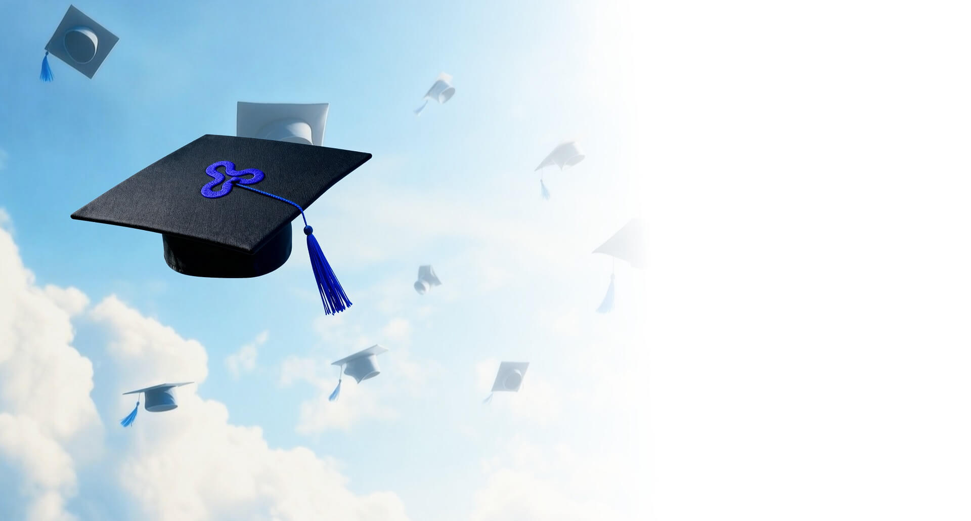 כובעי בוגרים מרחפים בשמיים